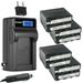 Kastar 4-Pack NP-F970 Battery and LCD AC Charger Compatible with Sony FDR-AX1 PXW-Z100 PXW-Z150 CCD-RV100 CCD-RV200 CCD-SC5 CCD-SC6 CCD-SC7 CCD-SC8 CCD-SC9 CCD-SC55 CCD-SC65 CCD-TR1 CCD-TR11