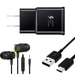 OEM EP-TA20JBEUGUS 15W Adaptive Fast Wall Charger for Motorola Moto G8 Plus Includes Fast Charging 10FT USB Type C Charging Cable and 3.5mm Earphone with Mic â€“ 3 Items Bundle - Black