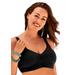 Plus Size Women's Twist Front Bikini Top by Swimsuits For All in Black (Size 22)