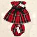 Ralph Lauren Dresses | New With Tag Ralph Lauren Baby Girl Holiday Red Dress 3m | Color: Red | Size: 3-6mb