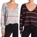 Free People Sweaters | (2) Free People Make You Mine Striped Sweaters | Colors: Maroon (S) & Gray (M) | Color: Gray/Red | Size: Various