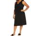 Madewell Dresses | Madewell Linen-Cotton Side-Button Midi Dress 2x | Color: Black | Size: 2x