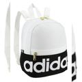 Adidas Bags | Adidas Linear Mini Backpack Jersey Women's Adjustable Strap Os Golde/White/Black | Color: White | Size: Os