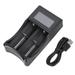 Usb Battery Charger SEIVI PC Black Portable Travel LCD Smart Display USB Double Slot Charging Battery Charger For Ni MH Ni Cd AA AAA Li Ion LiFePO4 IMR 26650 14500