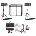 JBL DJ Package w/ VRX932LA-1 Speakers+Stands+Amplifier+Facade+Lights+Hand Truck