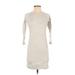 J.Crew Factory Store Casual Dress - Sweater Dress: Gray Marled Dresses - Women's Size 2X-Small