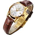 OLEVS Women Watches Brown Leather Easy Reader Quartz Analog Small Face Watches for Women Waterproof Casual Simple Ladies Wrist Watches with Date Dress Gift for Her, Brown Leather&White Dial Ladies
