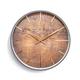 Acctim Hancock Wall Clock Quartz Wood Effect Copper Foil Batons Grey/oak 40cm