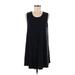 Brandy Melville Casual Dress - Shift Scoop Neck Sleeveless: Gray Solid Dresses