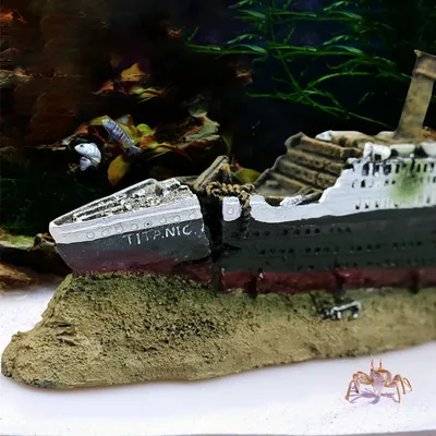 Décorations de réservoir de poissons Titanic bateau bateau modèle Aquarium épave bateau coulé navire