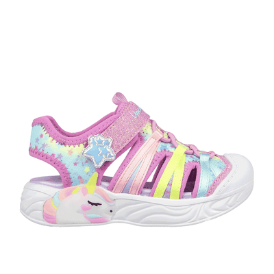 Skechers Girl's Unicorn Dreams Explorer Sandals | Size 9.0 | Pink | Textile/Synthetic
