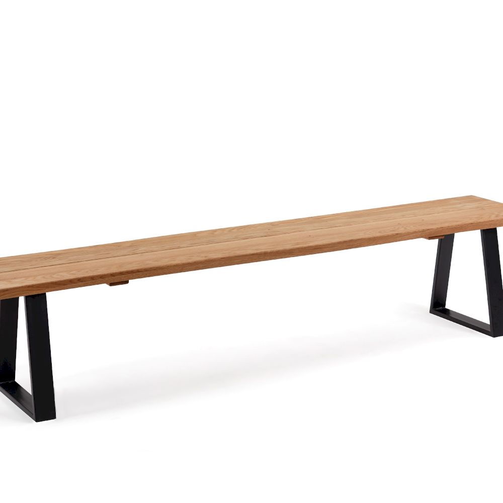 Schösswender »Oviedo« Wildeiche Baumkante Sitzbank IV 200 cm / mit Lehne Image