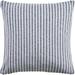 Sevita Gray Striped Natural Cotton Square Pillow, Feather Filled, Set of 2 or 4