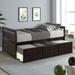 Captain's Bed Twin Daybed with Trundle Bed and Storage Drawers