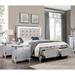 Aaronce Glam Silver Wood Tufted Storage 3-Piece Platform Bedroom Set with USBs by Furniture of America