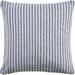 Sevita Gray Striped Natural Cotton Square 22"x22" Throw Pillow, Set of 2 or 4