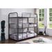 Cairo Twin over Twin over Twin Metal Bunk Bed with Guardrails and Ladder - Triple Twin Bunk Bed
