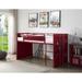 Cargo Container Design Twin Metal Loft Bed with Slide and Under-Bed Storage&Play Space, Red Finish