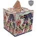 menggutong Square Tissue Box Cover Paper Napkin Manufactured Wood in Brown/Green/Pink | 6.5 H x 6.5 W x 6.5 D in | Wayfair 3633Z04WNLPF26C57