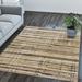 61 x 39 x 0.39 in Area Rug - 17 Stories Addison Grayson Modern Distressed Fog Stripe 5’1" X 7’5" Area Rug Polyester/Polypropylene | Wayfair