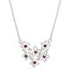 Franki Baker Sterling Silver Delicate Daisy Flower Red Garnet Gemstones Necklace. Length: 44cms