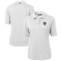 Women's Cutter & Buck White Las Vegas Raiders Throwback Logo Virtue Eco Pique Recycled Polo