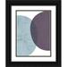 Urban Epiphany 19x24 Black Ornate Wood Framed with Double Matting Museum Art Print Titled - MidCentury Teal Purple 6