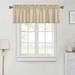 Kitchen Curtain Valance Waffle Weave Textured Valance Curtains for Windows Water Resistant Valance Curtain for Bathroom Rod Pocket Cafe Curtains 60 W x 15 L Taupe One Panel