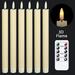 Flameless Ivory Taper Candles Flickering with 10-Key Remote Battery Operated Led Warm 3D Wick Light Window Candles Real Wax Pack of 6 Christmas Home Wedding Decor(0.78 X 9.64 Inch)