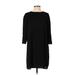 Mod Ref Casual Dress - Shift: Black Solid Dresses - Women's Size Small