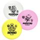 Discmania Active Soft Disc Golf 3er Set - inkl. Disc Golf Putter, Mid-Range und Driver, Frisbee Golf Disc Set, Disc Golf Starter Set (Farben Werden variieren)