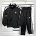 Adidas Matching Sets | Adidas Tracksuit Toddler Unisex In Black - Size 18-24 Months / 2t | Color: Black | Size: 24mb
