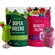 Look Good Superfood Powders Bundle | Boost Gut Health, Energy, Immunity & Skin Glow | Super Greens 250g + Berry Powder 150g | Smoothie Booster | Vegatox