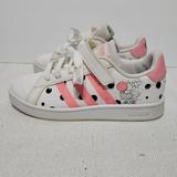 Adidas Shoes | Adidas Grand Court Disney Minnie Mouse Sneakers, White Pink Black Fz3241 Size 3 | Color: Pink/White | Size: 3bb