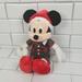 Disney Toys | Disney Mickey Mouse Plush 14" Stuffed Pajamas Plaid Xmas Pj’s And Red Slippers | Color: Green/Red | Size: Osbb