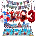 Décoration de fête d'anniversaire sur le thème de SpiderMan ballon en aluminium vaisselle jetable