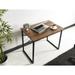 35 Inch Rectangular Computer Desk Modern Writing Desk with Metal Frame Study Desk Workstation for Living Room, Bedroom,Office