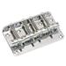 Hard Tail Fixed Bridge Compatible with 4 String Jazz Bass or Precision Bass Style Top Load Chrome