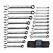 Capri Tools MaxChrome Combination Wrench Set 6 to 24 mm 19-Piece with Heavy-Duty Canvas Pouch