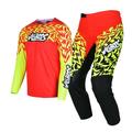 Willbros Motocross MX Youth Jersey Pants Combo Kids Child Gear Set Dirt Bike Offroad Racing Suit ATV Motorcycle Boys Girls Red (Jersey Youth YXXL/Pants W28)