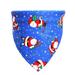 Cotton Classic For Puppy Kitten Pet Accessories Santa Claus Patten Christmas Element Dogs Bandanas Pet Costume Cats Triangular Scarf Christmas Pet Decor 40X30X30 CM BLUE SANTA CLAUS