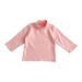 Baby Unisex Autumn Winter Long Sleeve Solid Tops High Collar Leggings Clothing Top Women Princess Long Sleeve Shirt Thermal Wear Girls Girls Underclothes Toddler Girls Tops 5t High