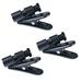 3pcs 360 Degree Rotatable Headphone Earphone Cable Wire Cord Clip Nip Clamp Organization Collar Lapel Shirt Holder (Black)