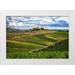 Eggers Julie 14x11 White Modern Wood Framed Museum Art Print Titled - Italy-Tuscany A view of the vineyards and villa in Chianti region of Tuscany-Italy