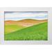 Wilson Emily M. 24x17 White Modern Wood Framed Museum Art Print Titled - Pullman-Washington State-USA-Rolling wheat fields in the Palouse hills