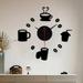 Shpwfbe wall clock Frameless DIY Mute 3D Mirror Surface Sticker Home Office Decor