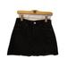 American Eagle Outfitters Skirts | American Eagle Outfitters Black Denim Mini Skirt Size 4 Raw Distressed Hem | Color: Black | Size: 4