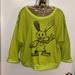 Disney Tops | Disney Vintage Style Mickey Mouse Crop Sweatshirt Xl | Color: Green/Yellow | Size: Xl