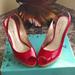 Jessica Simpson Shoes | Gorgeous !!! Jessica Simpson's Red Slingback Heels Size 8.5 M | Color: Red | Size: 8.5
