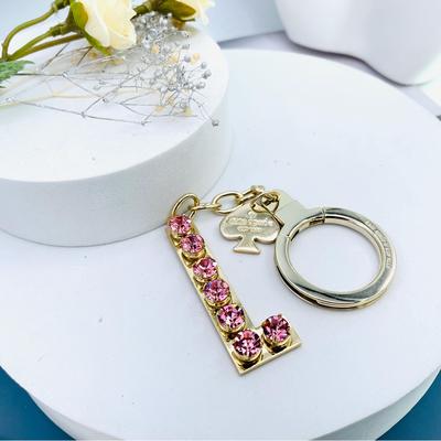 Kate Spade Accessories | Kate Spade Key Chain & Bag Charm Crystal Letter “L” | Color: Gold/Pink | Size: Os